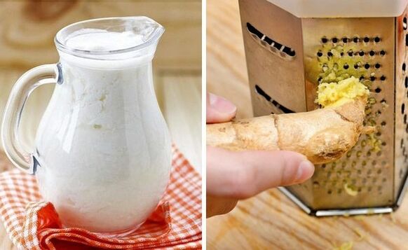 Preparare un cocktail con kefir e zenzero grattugiato